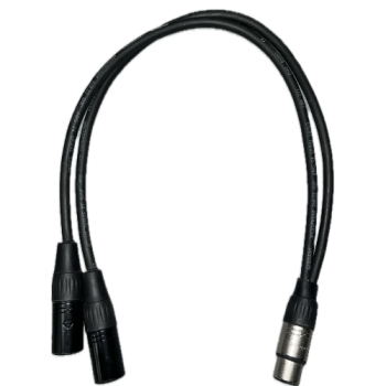 Przewód XLR żeński / 2x XLR męski