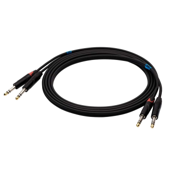 Przewód 2 x Jack 6.3 mono 2m